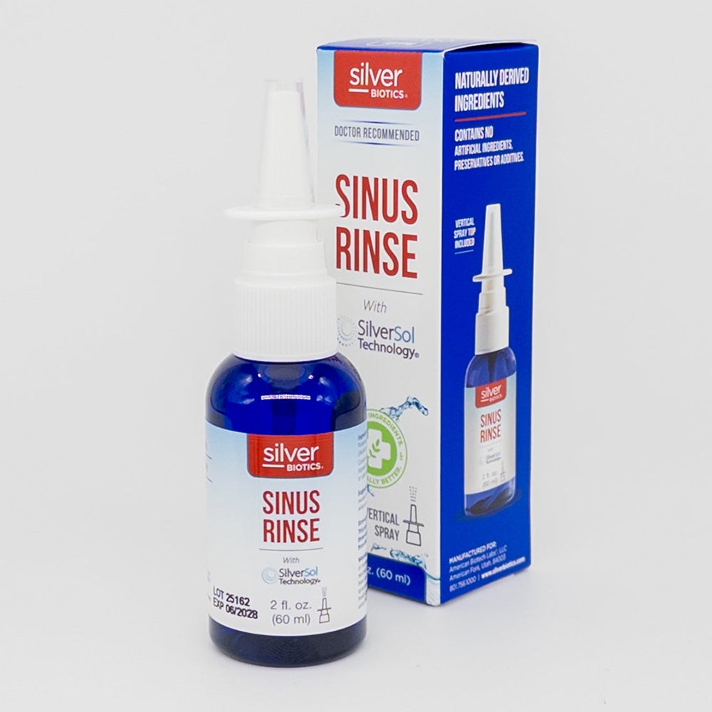 Silver Biotics Sinus Rinse Spray Breathe Clearly with SilverSol Technology 2Oz (60ml)